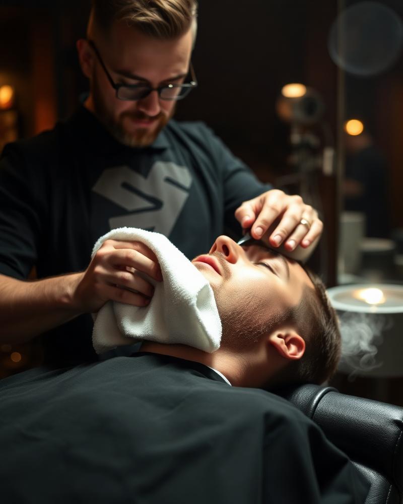 Hot towel shave service